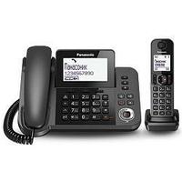 Panasonic KX-TGF320RUM Black проводной телефон+р/телефон (трубка с ЖК диспл.DECT А/Отв)
