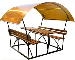 Беседка из оцинкованной трубы и поликарбоната B-PRO 2*4 м, фото 2