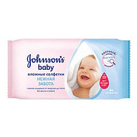 Салфетки влажные Johnson`s Baby нежная забота + крем 64шт