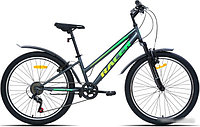 Велосипед Racer Rider 24 2024 (серый/зеленый)
