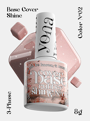 База камуфлирующая с шиммером Base Cover Shine YONA #02, 8 г