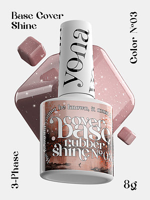 База камуфлирующая с шиммером Base Cover Shine YONA #03, 8 г