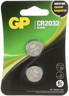 Батарейка литиевая дисковая GP CR2032, 3V, 2 шт.