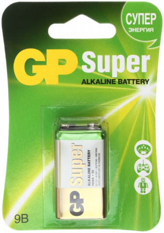 Батарейка щелочная GP Super 6LF22, 9V, тип «Крона» - фото 1 - id-p227338742