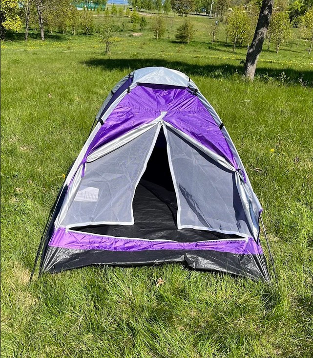 Палатка туристическая Сalviano ACAMPER Domepack 2 (фиолетовая) - фото 3 - id-p226328076