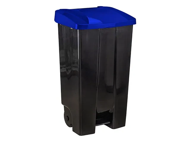 Контейнер для мусора 110л с педалью на колесах (синий) IDEA - фото 1 - id-p199388613
