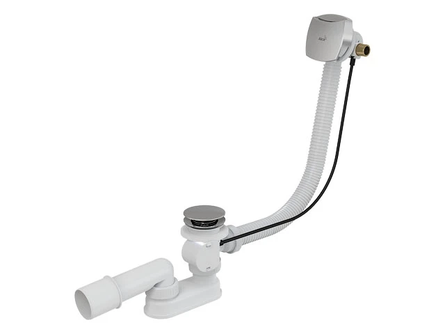Сифон для ванны с напуском воды через перелив, металл - металл, Alcaplast - фото 1 - id-p197442697
