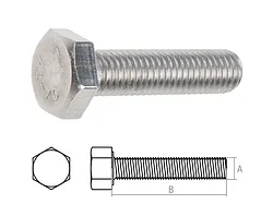 Болт М6х100 шестигр., нерж.сталь (А2), DIN 933 (5 шт в зип-локе) STARFIX