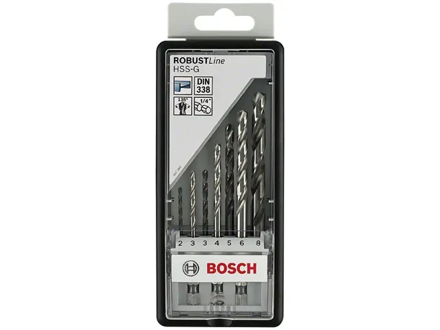 Набор сверл по мет. Robust Line HSS-G 7шт 2-8мм (BOSCH)