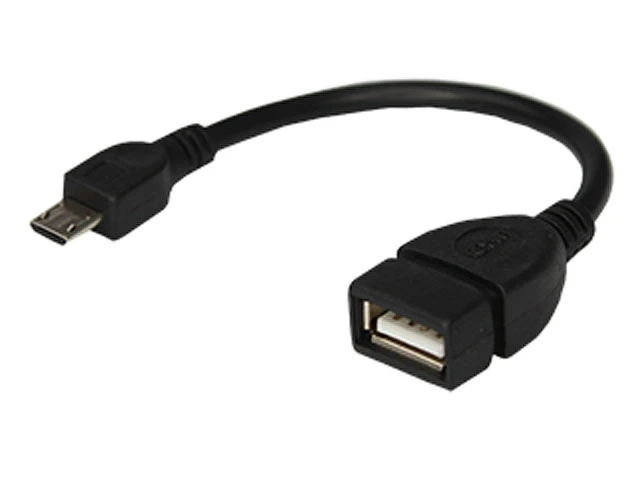 USB-кабель OTG micro USB на USB шнур 0,15M черный REXANT - фото 1 - id-p197458275