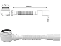 Сифон для душевого поддона с механизмом click/clack выход гибкая труба 1 1/2" - 40/50 мм, NOVA