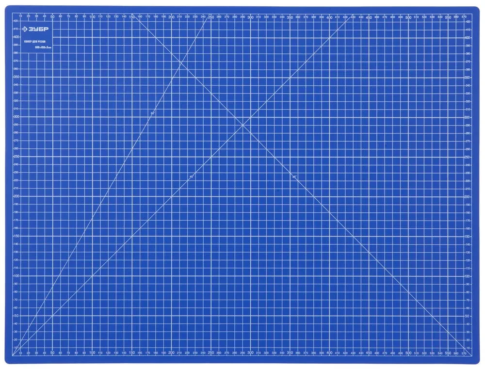 Коврик ЗУБР ЭКСПЕРТ , непрорезаемый, 3мм, цвет синий, 600х450 мм - фото 1 - id-p205297443
