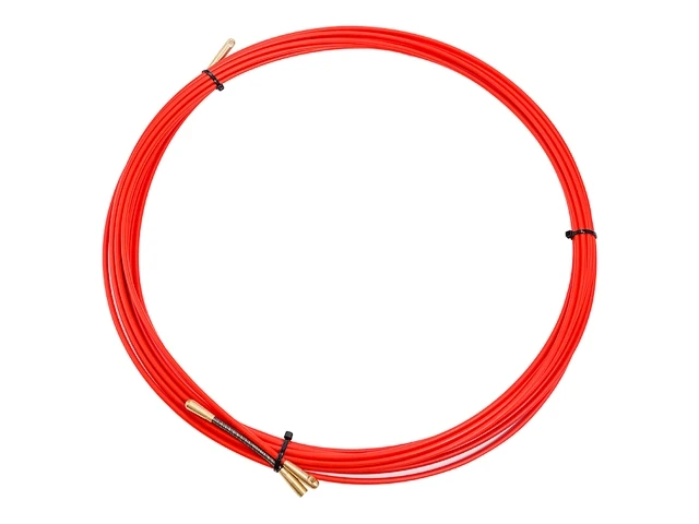 Протяжка кабельная (мини УЗК в бухте), стеклопруток, d=3,5 мм 10 м красная (REXANT) - фото 1 - id-p197466776