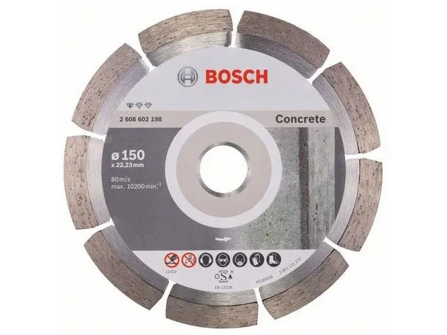 Алмазный круг 150х22 мм по бетону сегмент. STANDARD FOR CONCRETE BOSCH (сухая резка) - фото 1 - id-p197521837