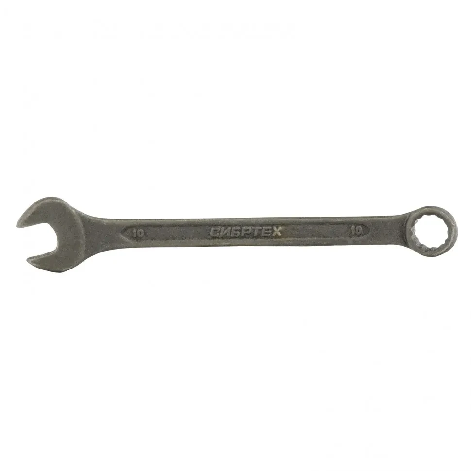 Ключ комбинированный, 10 мм, CrV, фосфатированный, ГОСТ 16983 Сибртех - фото 1 - id-p197451646