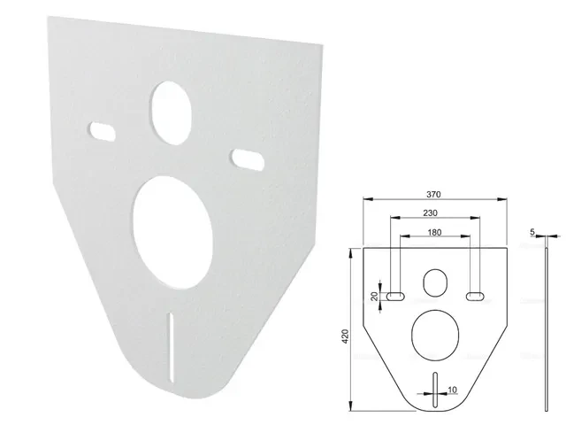 Звукоизоляционная плита для подвесного унитаза и для биде, Alcaplast - фото 1 - id-p199806265