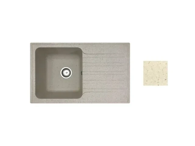Мойка кухонная из искусственного камня ART песочный 770х475 mm, AV Engineering - фото 1 - id-p199402730