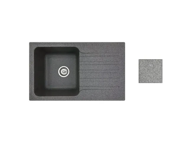 Мойка кухонная из искусственного камня ART серый 770х475 mm, AV Engineering - фото 1 - id-p199402731