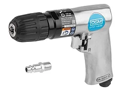 Пневмодрель с реверсом DGM DTD-1802 (Быстрозажим.патрон 3/8''-24 UNF, 255 л/мин, 1800 об/мин, дерево/металл: