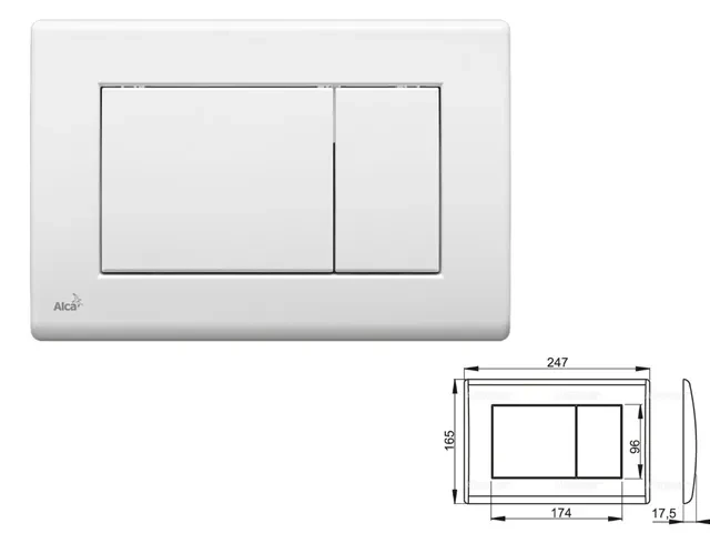 Кнопка управления для систем инсталляций (белая), Alcaplast - фото 1 - id-p199809195