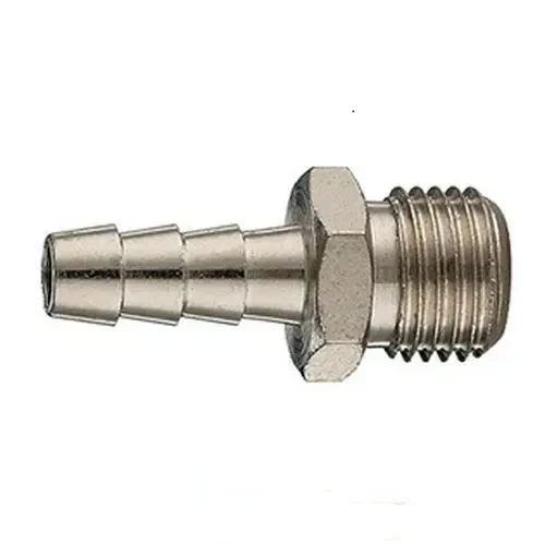 Штуцер "ёлочка"  6мм наружная резьба 1/4" (MALE) "H-D"