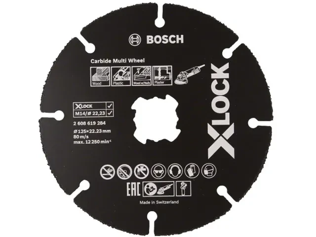 Круг отрезной 125х1.0x22.2 мм для дерева X-LOCK Carbide Multi Wheel BOSCH (подходит для всех типов УШМ) - фото 1 - id-p200368586