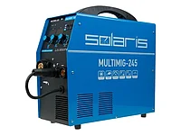 Полуавтомат сварочный Solaris MULTIMIG-245 (220В; MIG/FLUX/MMA/TIG; евроразъем; горелка 3 м; смена полярности;