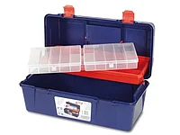 Ящик для инструмента пластмассовый 40x20,6x18,8см (с лотком и органайзером) TAYG