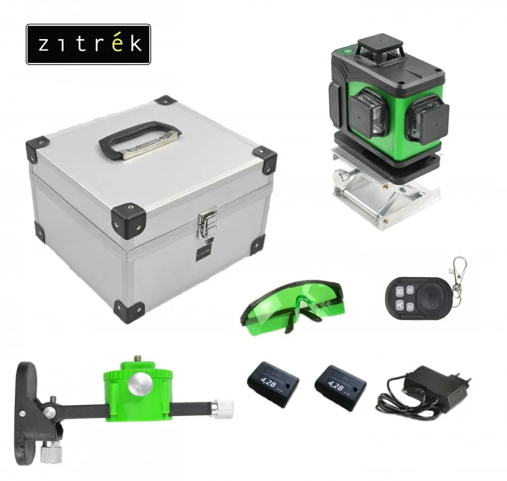 Уровень лазерный самовыравнивающийся Zitrek LL16-GL-2Li-MC зеленый луч - фото 1 - id-p205297219