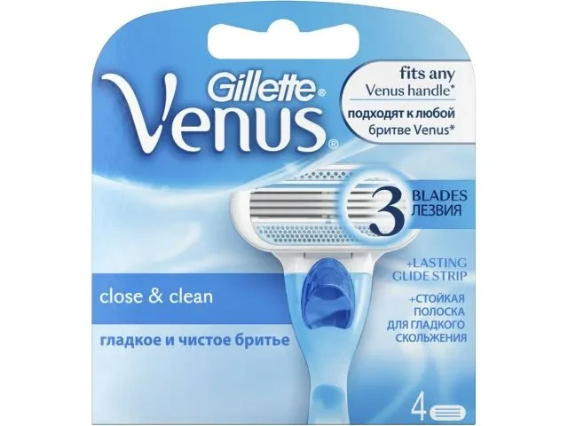 Кассеты сменные для бритвы Venus 4 шт. Gillette - фото 1 - id-p199396020