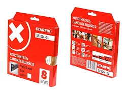 Уплотнитель "P" белый  9х5,5мм 6м (сдвоенный профиль 2х3м) STARFIX (SF1014-01)