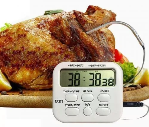 Кухонный цифровой термометр со щупом + кулинарный таймер Kitchen TA-278 - фото 8 - id-p166565597