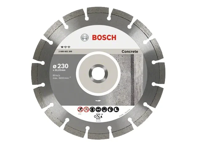 Алмазный круг 230х22,23 мм по бетону сегмент. Standard for Concrete BOSCH ( сухая резка) - фото 1 - id-p197521842
