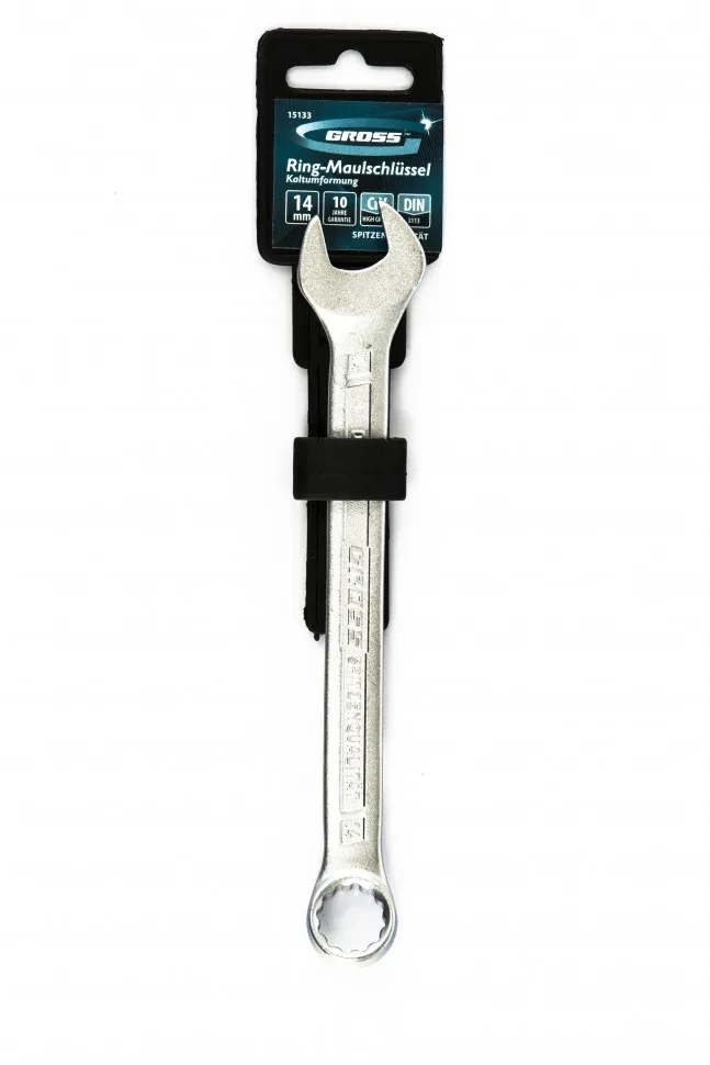 Ключ комбинированный 14 мм, CrV, холодный штамп Gross - фото 1 - id-p197451787