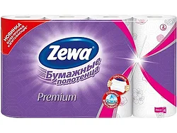 Полотенца бумажные кухонные Premium Decor 4 рул. Zewa