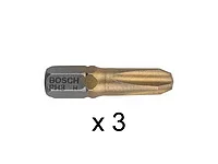Насадка (бита) крестообразная PH3 25 мм BOSCH Max Grip (3 шт.) ( посадочн. шестигранник 1/4 ")