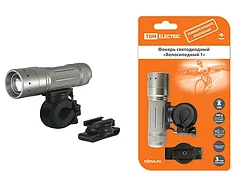 Фонарь светодиодный "Велосипедный 1" с креплениями, IP54, 1 LED 5 Вт (CREE), 36 лм/Вт, 3*AAA TDM