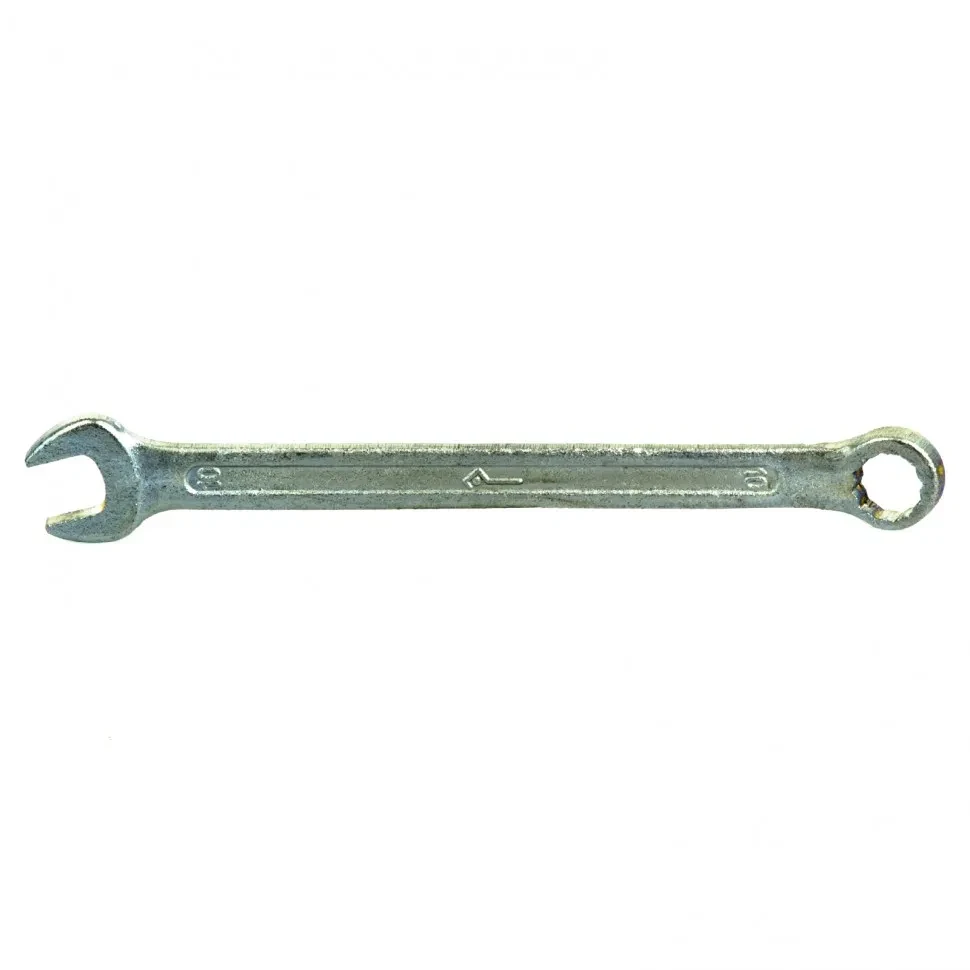 Ключ комбинированный, 10 мм, оцинкованный (КЗСМИ) Россия - фото 1 - id-p197451817