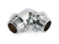 Колено нар.- нар. 1/2' с ограничителем, ХРОМ General Fittings