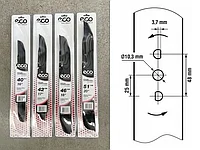 Нож для газонокосилки 40 см ECO (в блистере; для LG-433, LG-435)