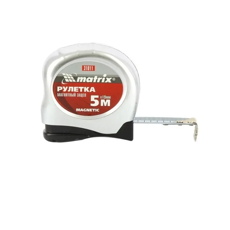 Рулетка Magnetic,5 м х 19 мм,магнитный зацеп Matrix - фото 1 - id-p197469441