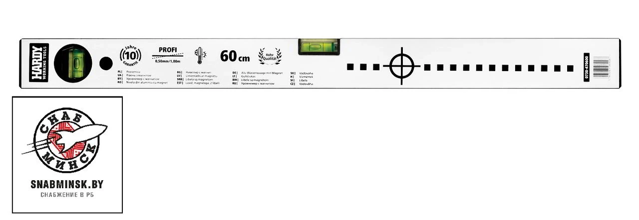 Уровень алюминиевый 60 см HARDY