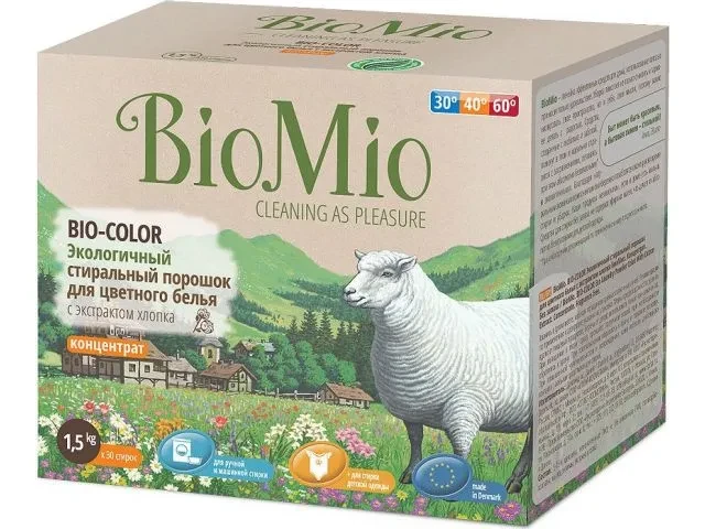 Стиральный порошок Bio Mio унив. Bio-Color 1,500 г (BIOMIO) - фото 1 - id-p199809765