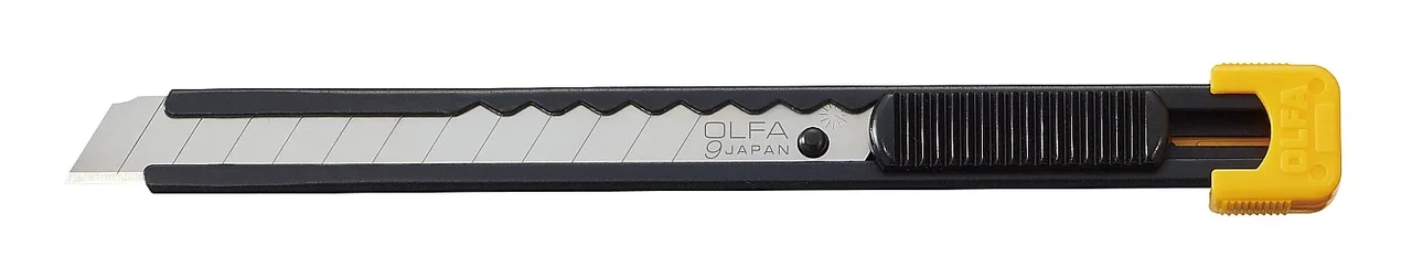 Нож OLFA с выдвижным лезвием, металлический корпус, 9мм - фото 1 - id-p205297358