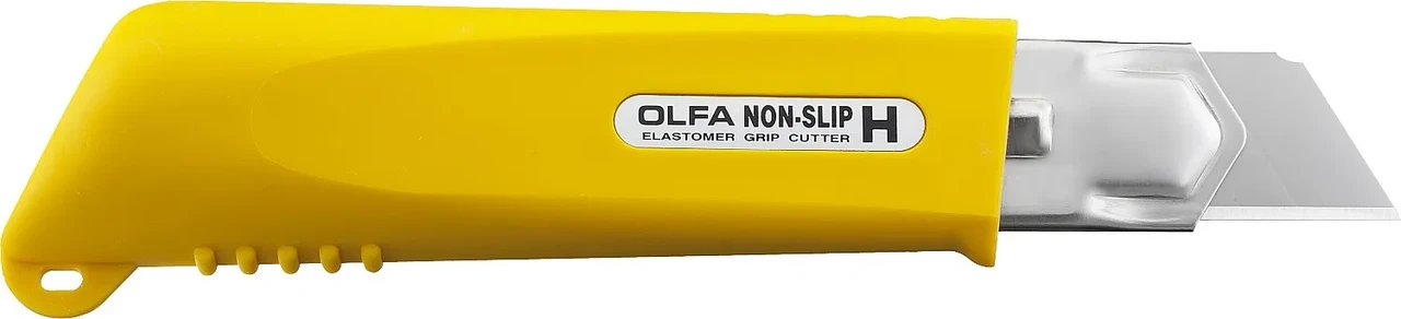 Нож OLFA с выдвижным лезвием, с противоскользящим покрытием, фиксатор, 25мм - фото 1 - id-p205297364