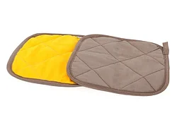 Прихватка Assol, 20х20 см, серый/желтый, BEROSSI (Состав ткани: 35% хлопок, 65% полиэстер)