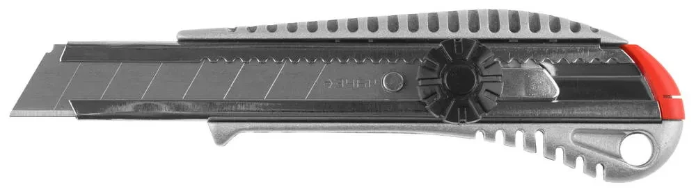 Металлический нож с винтовым фиксатором ПРО-18В, сегмент. лезвия 18 мм, ЗУБР Профессионал - фото 1 - id-p205297384