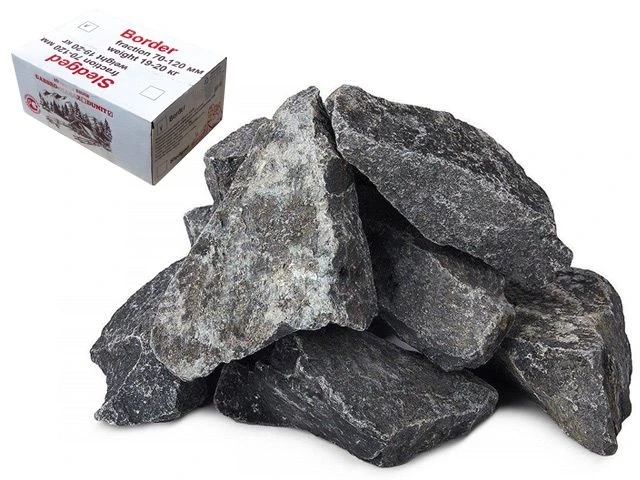 Камень для бани Базальт, колотый, коробка по 20 кг, ARIZONE - фото 1 - id-p197478559