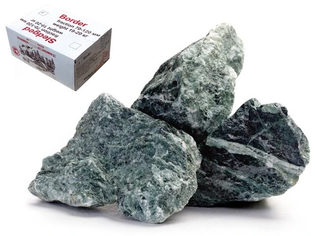 Камень для бани Перидотид колотый, коробка по 20 кг, ARIZONE - фото 1 - id-p197478562