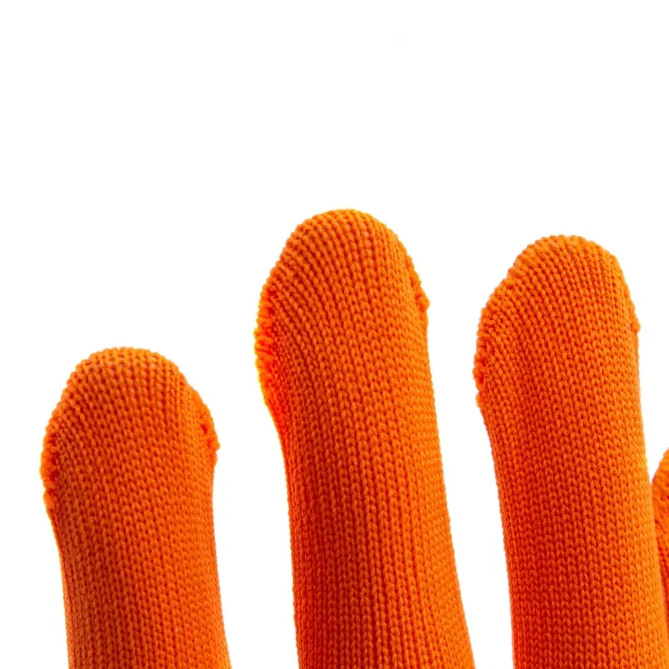 Перчатки Нейлон, ПВХ точка, 13 класс, оранжевые, XL Россия - фото 1 - id-p197463192